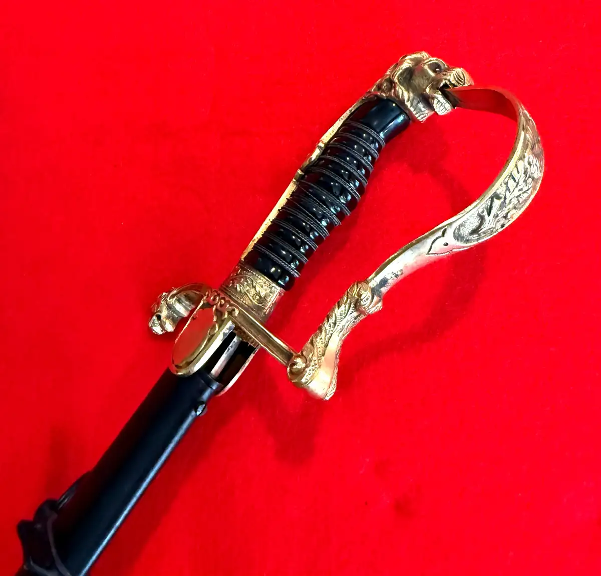 German Artillery Officer Lion Head Sword - View 13