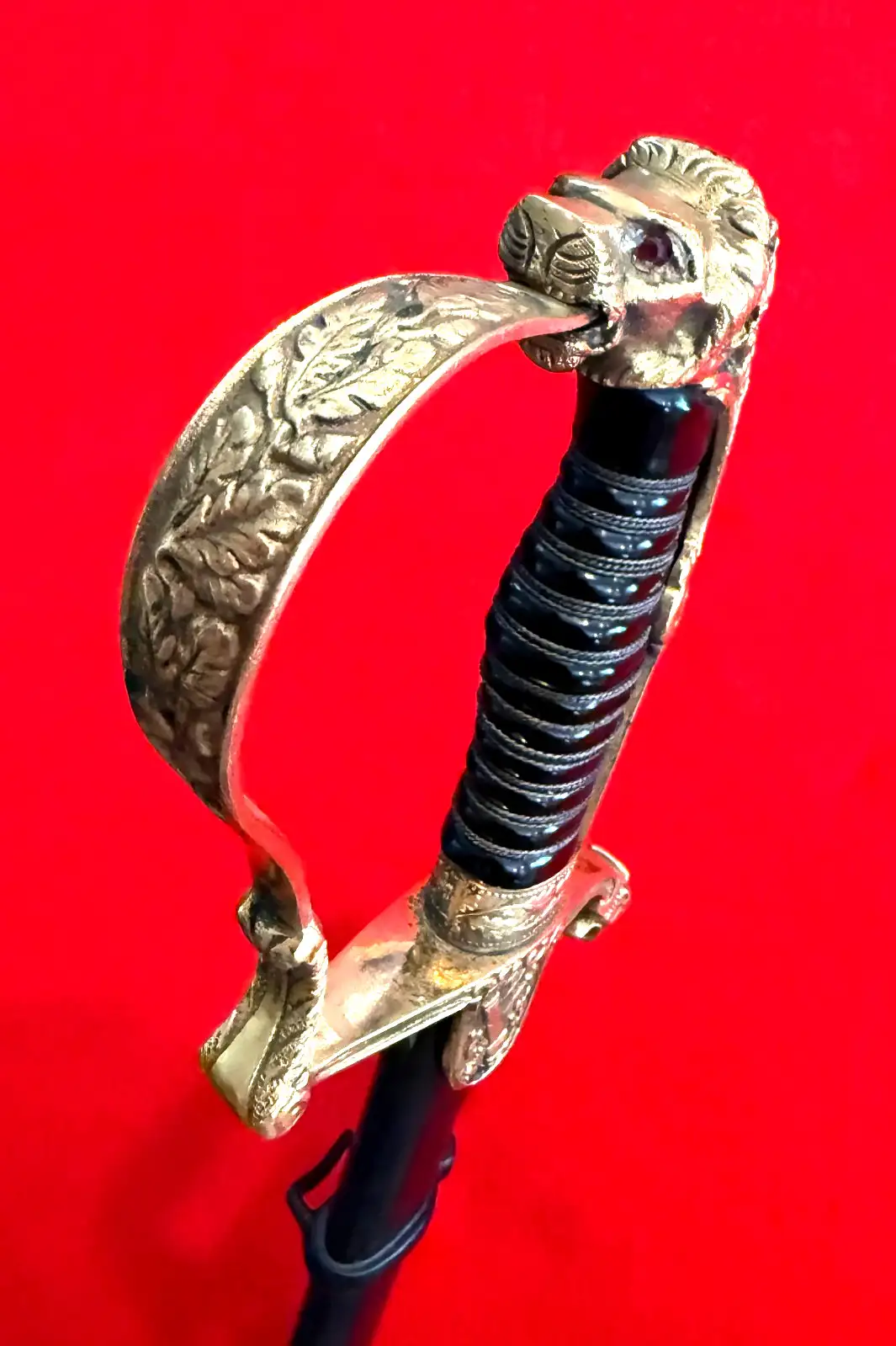 German Artillery Officer Lion Head Sword - View 17