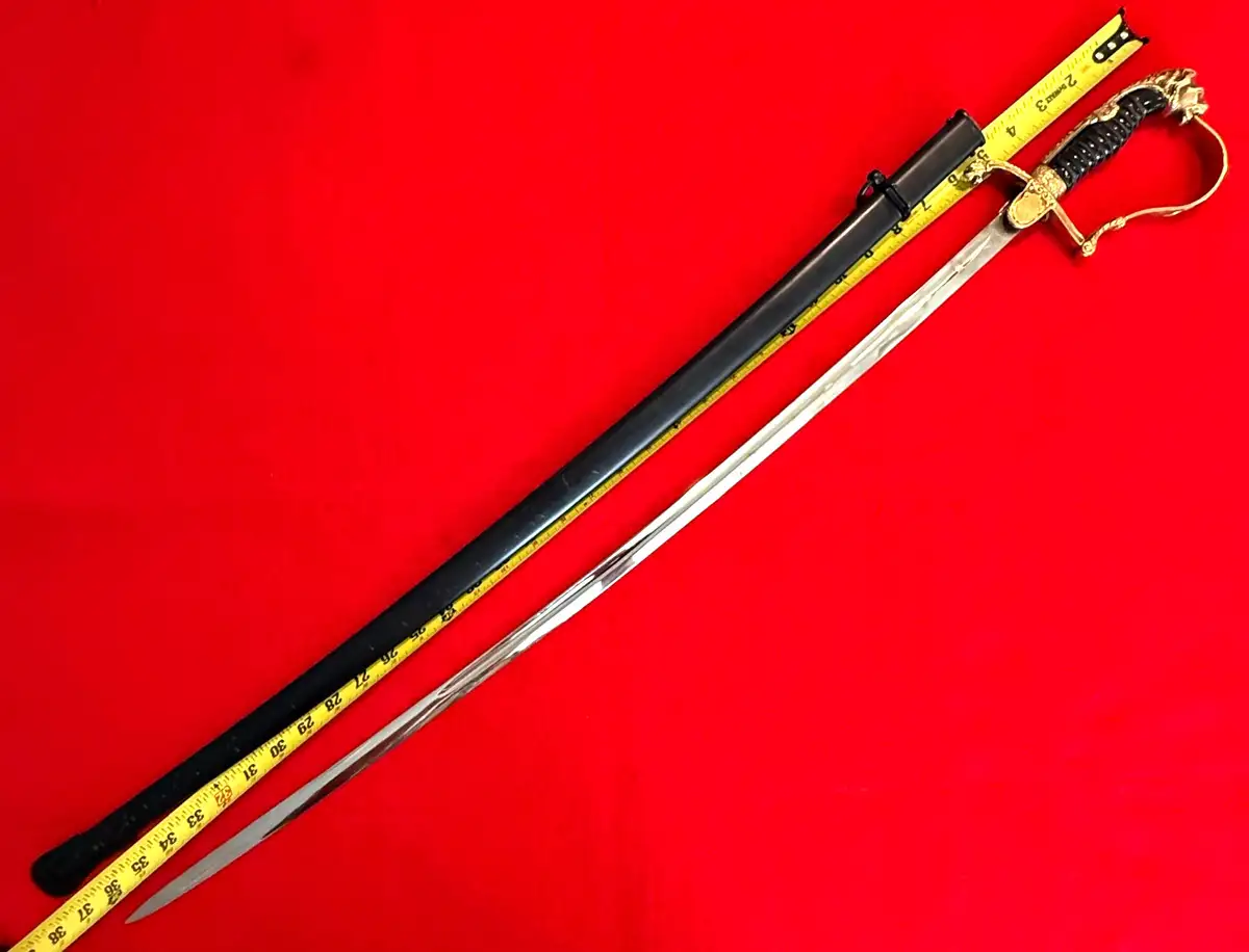German Artillery Officer Lion Head Sword - View 3