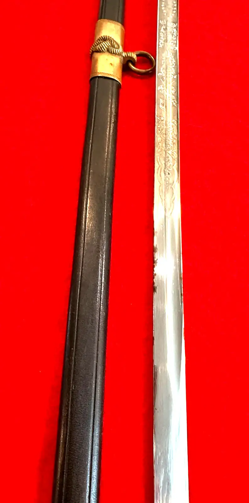 US M1852 Naval Officer Sword with Etched Blade - View 4