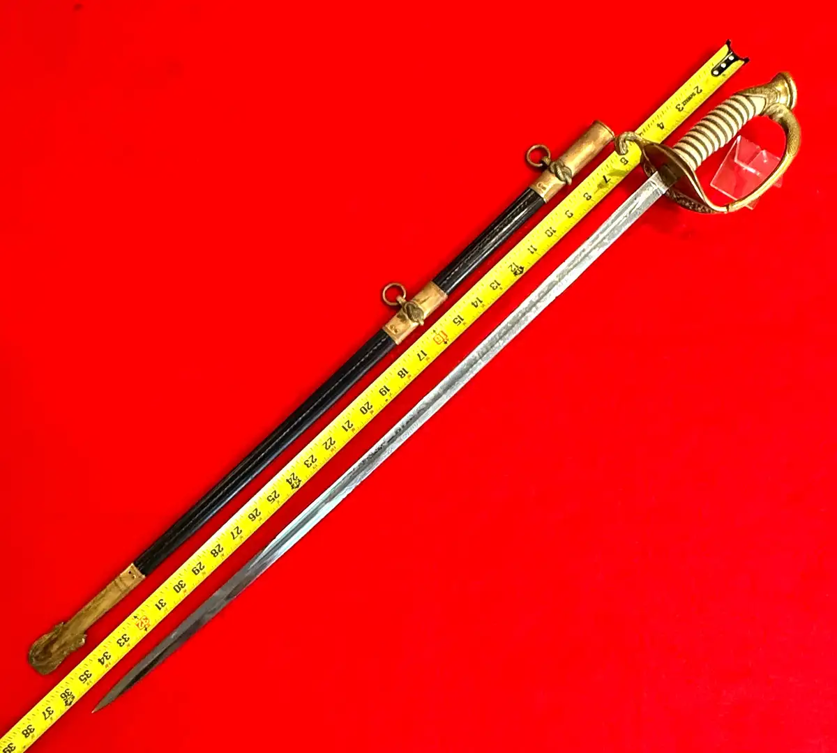 US M1852 Naval Officer Sword with Etched Blade - View 8