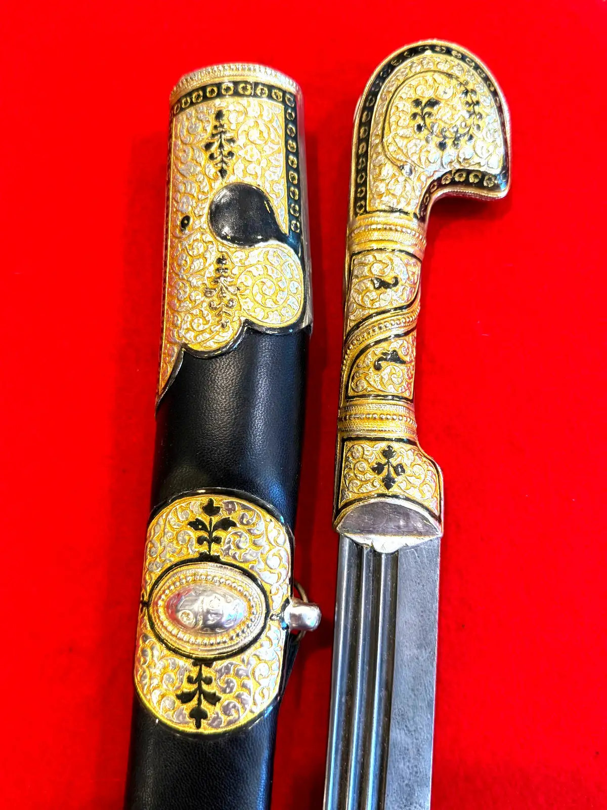 russian Caucasian Cossack Shashka with Niello Mounts - View 11
