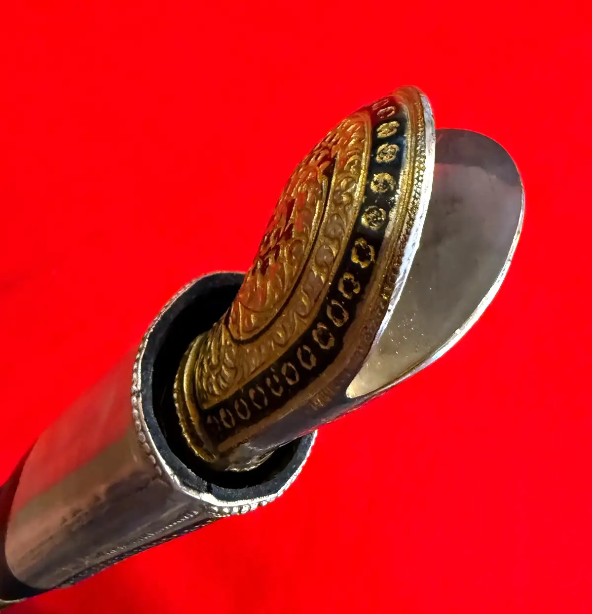 russian Caucasian Cossack Shashka with Niello Mounts - View 12