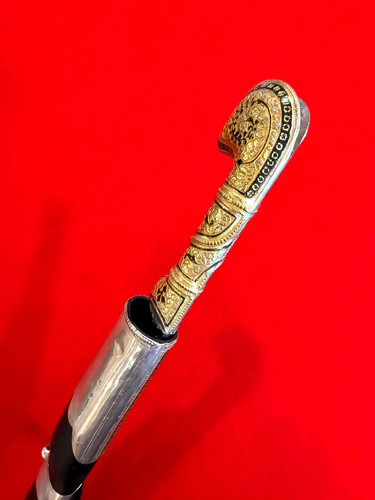 russian Caucasian Cossack Shashka with Niello Mounts - View 14