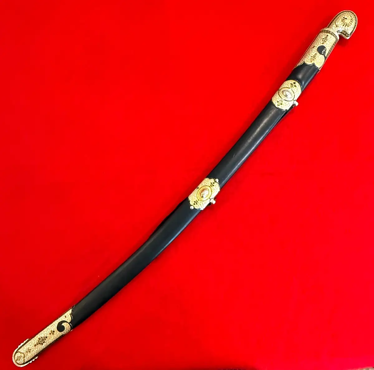 russian Caucasian Cossack Shashka with Niello Mounts alternate view