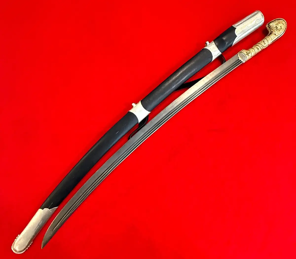 russian Caucasian Cossack Shashka with Niello Mounts - View 3