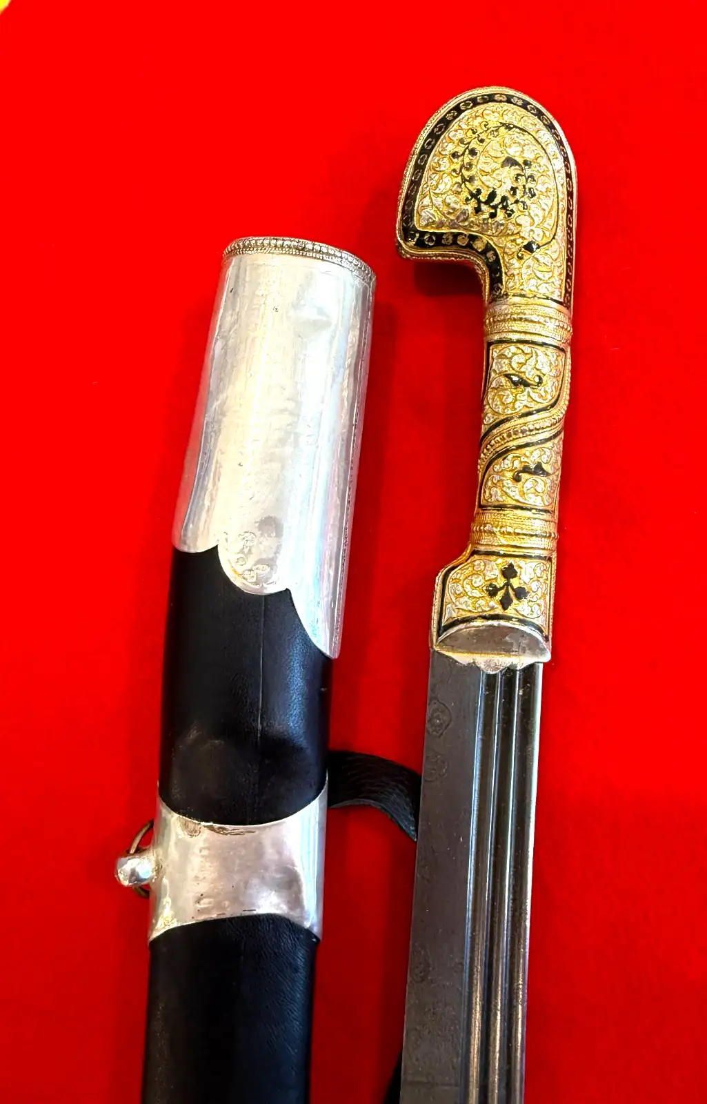 russian Caucasian Cossack Shashka with Niello Mounts - View 7