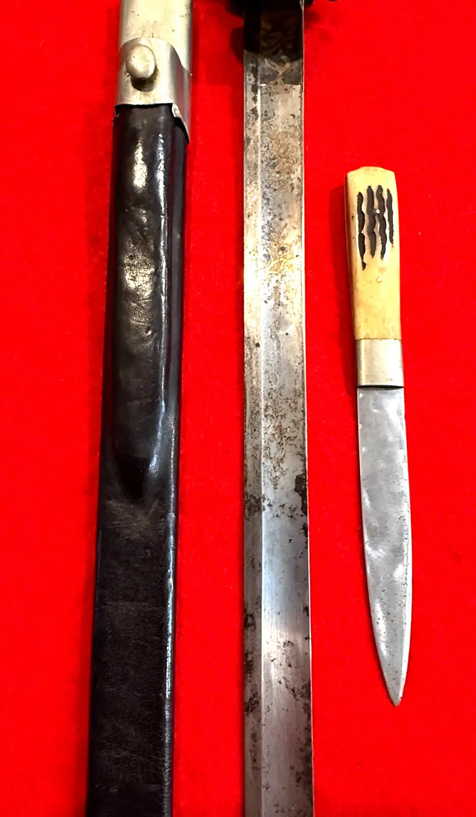 German Hirschfanger Hunting Sword and By-Knife - View 5