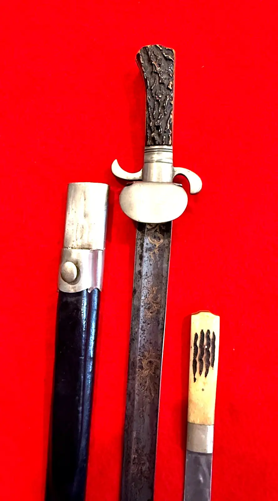German Hirschfanger Hunting Sword and By-Knife - View 6