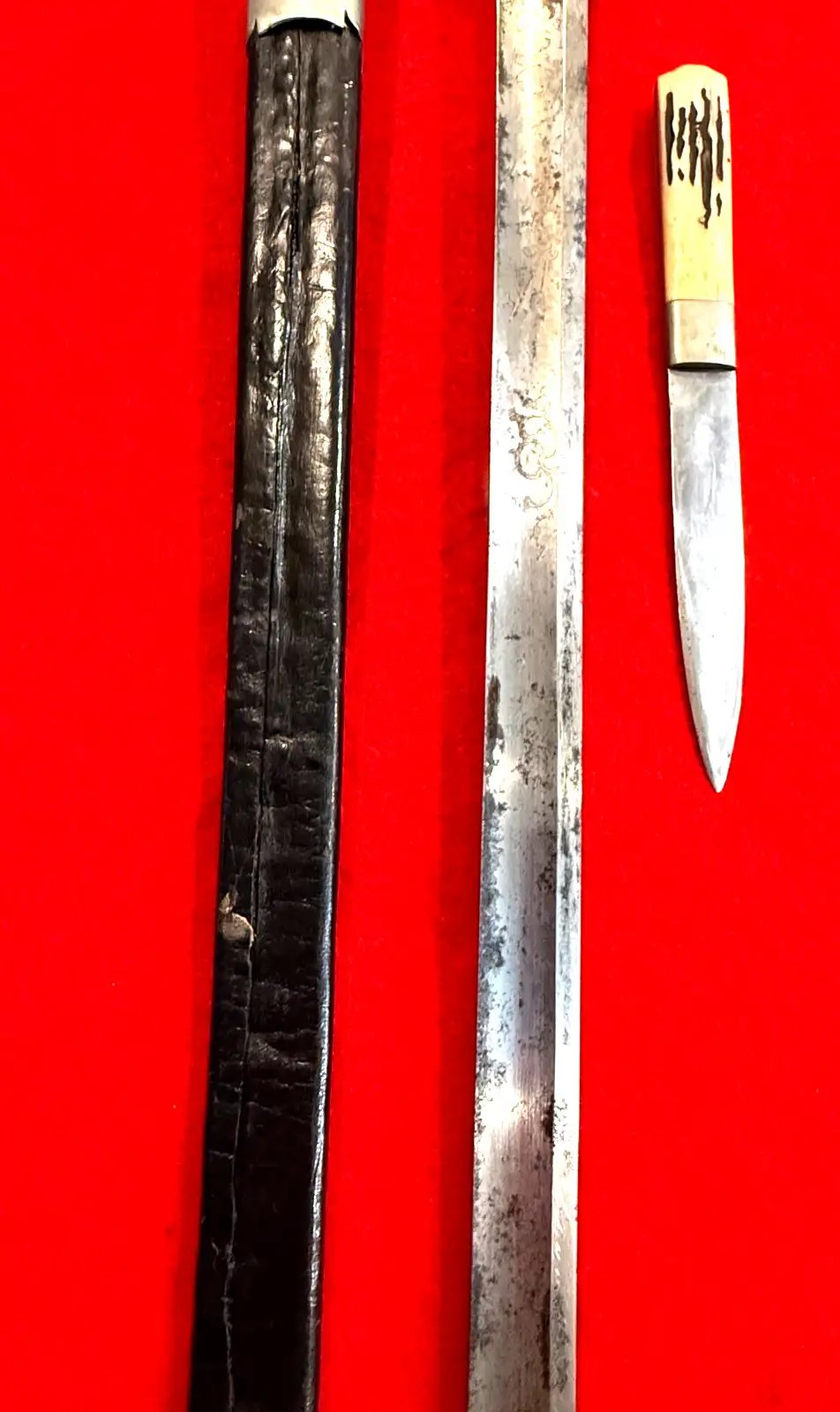 German Hirschfanger Hunting Sword and By-Knife - View 8