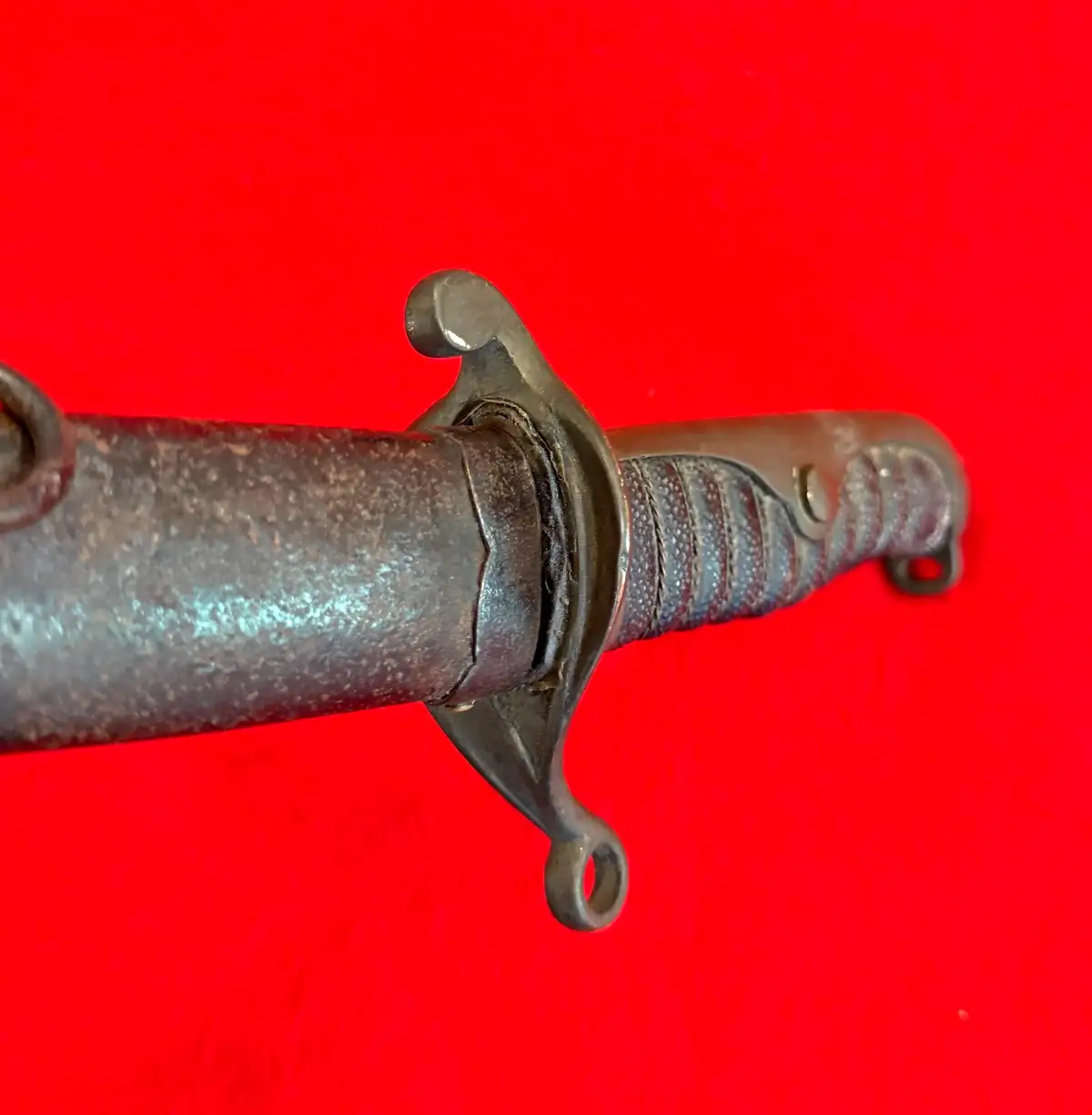 Japanese WW2 Naval Sabre in Gunto Mounts - View 12