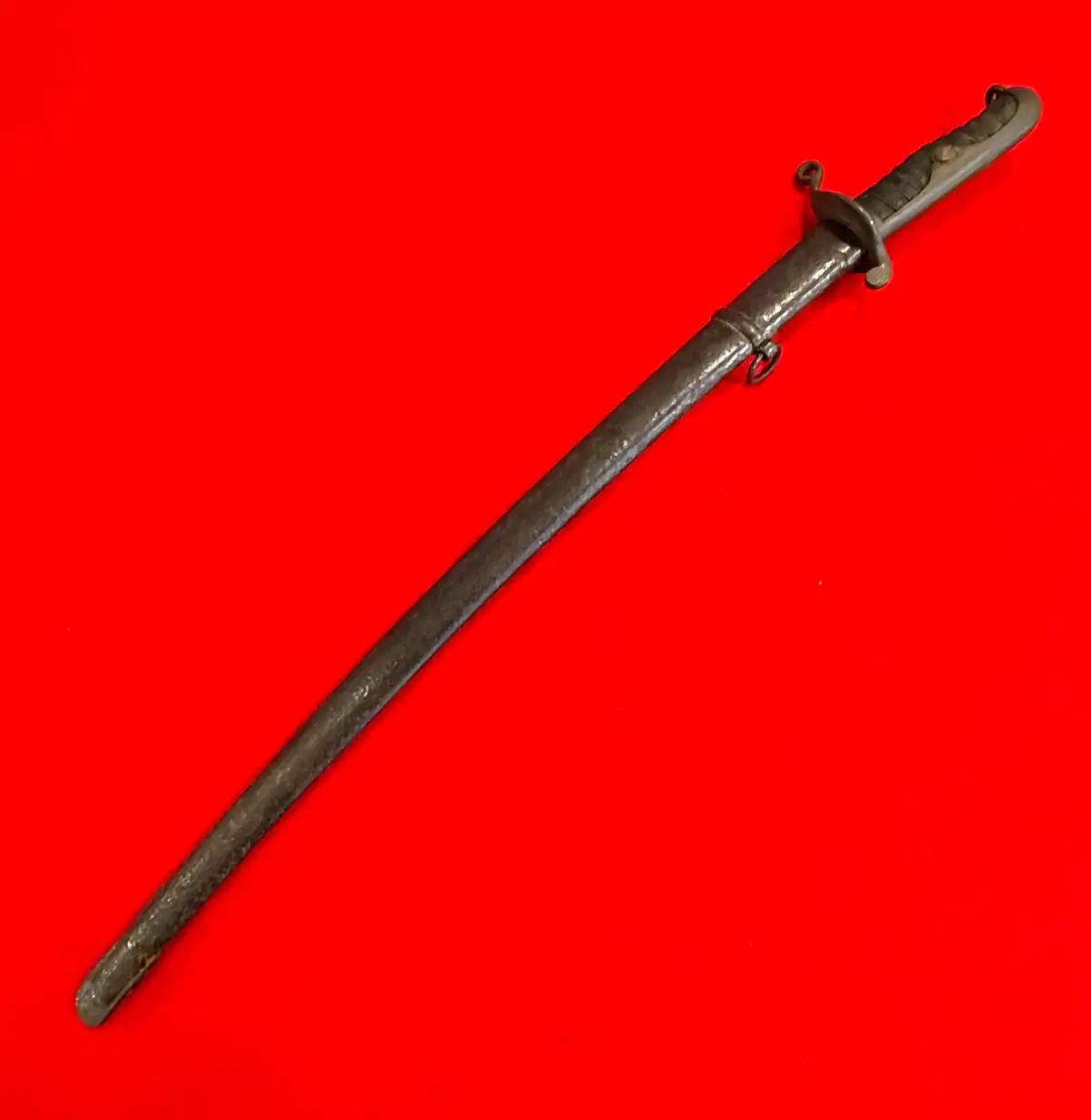 Japanese WW2 Naval Sabre in Gunto Mounts alternate view