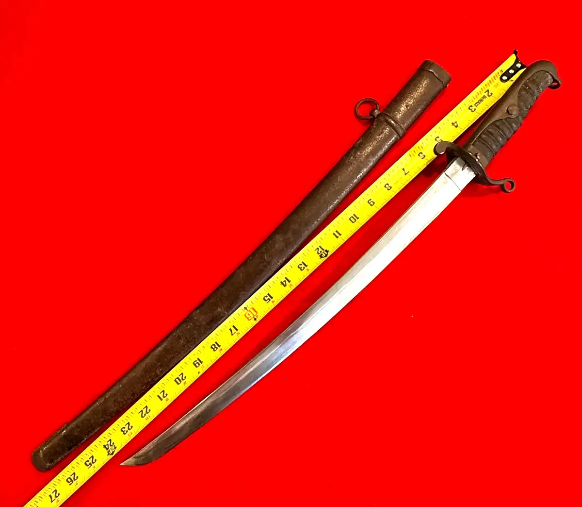 Japanese WW2 Naval Sabre in Gunto Mounts - View 3