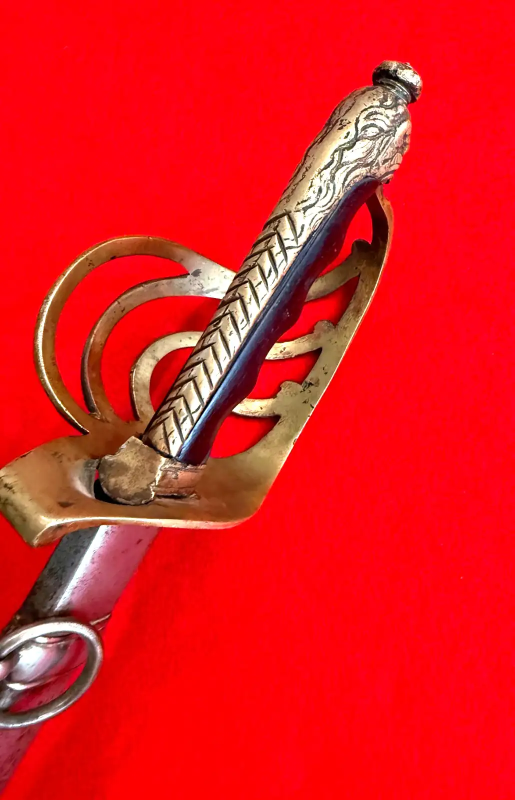 Italian WW2 Officer Sword Lion Head Pommel - View 19