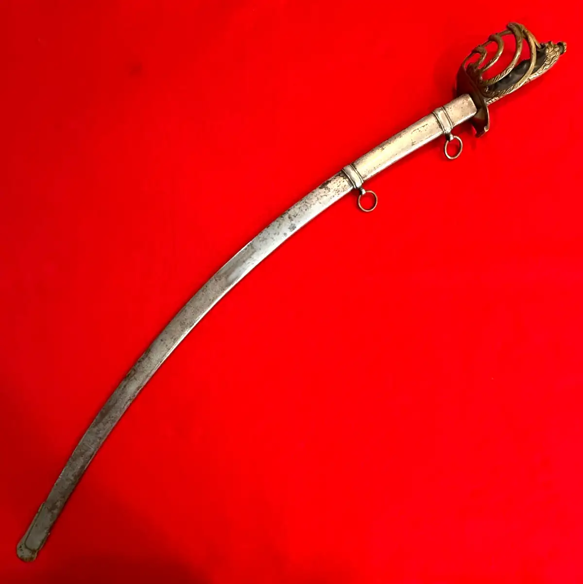 Italian WW2 Officer Sword Lion Head Pommel alternate view