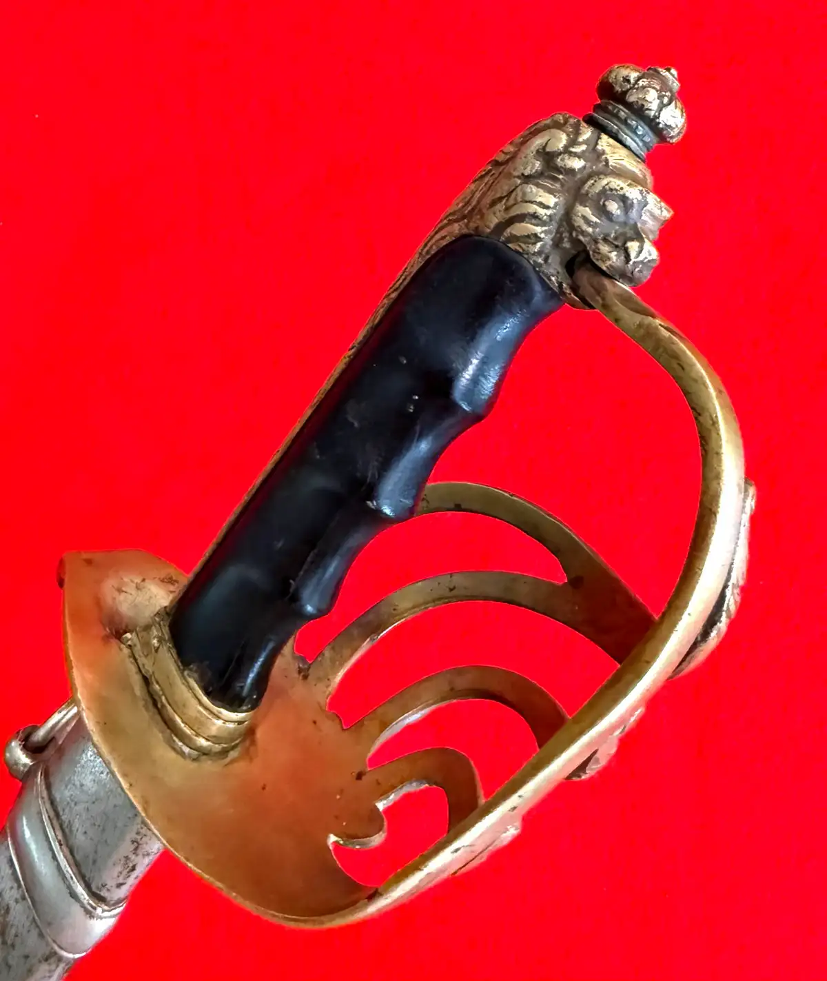 Italian WW2 Officer Sword Lion Head Pommel - View 20