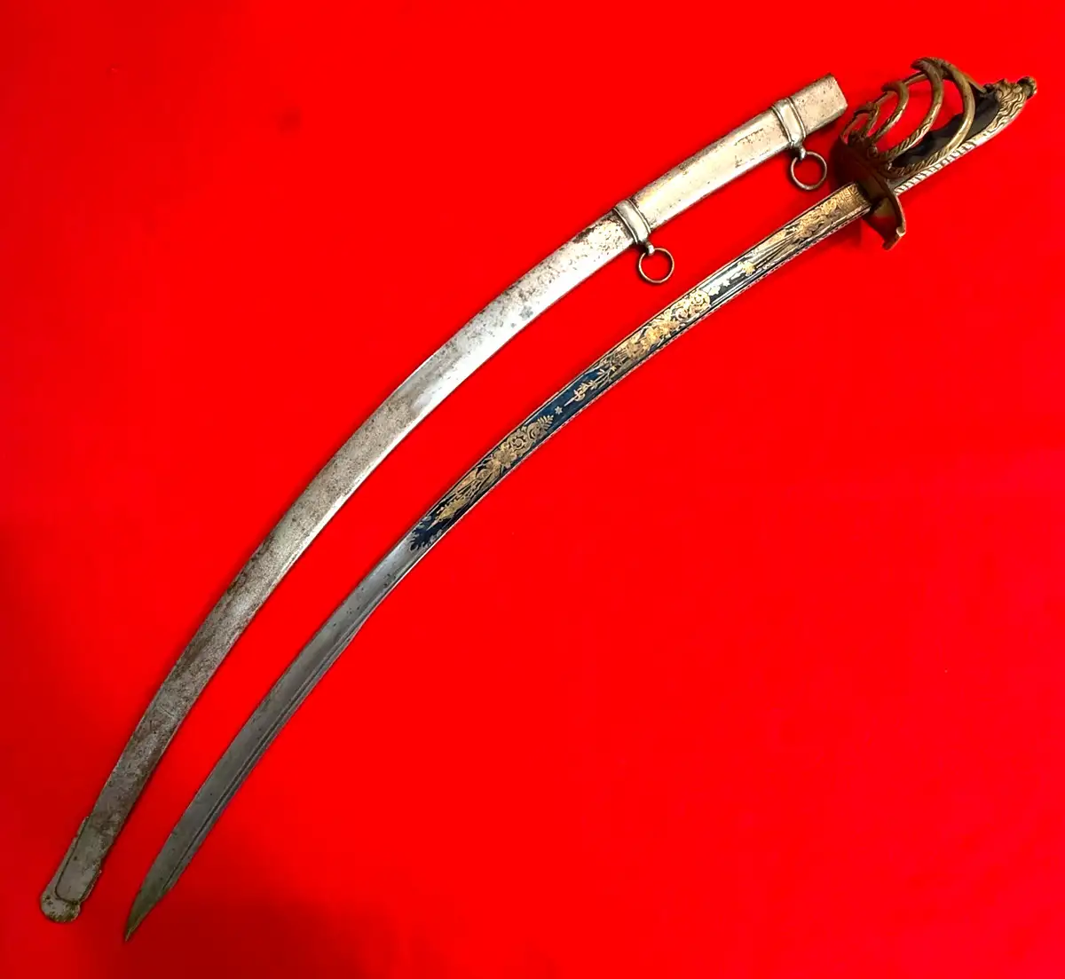 Italian WW2 Officer Sword Lion Head Pommel - View 3