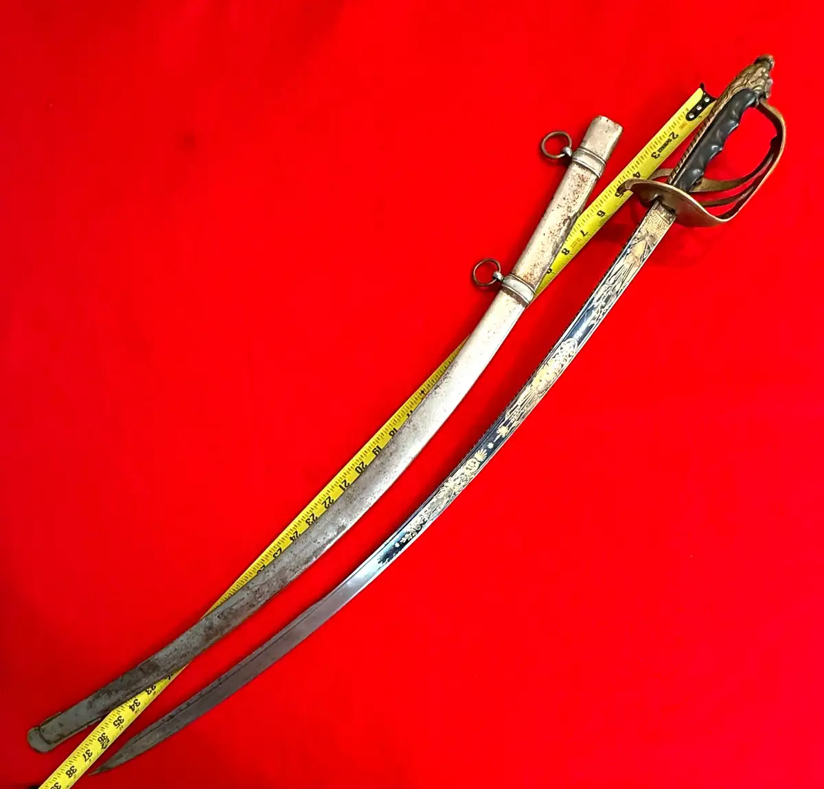 Italian WW2 Officer Sword Lion Head Pommel - View 4