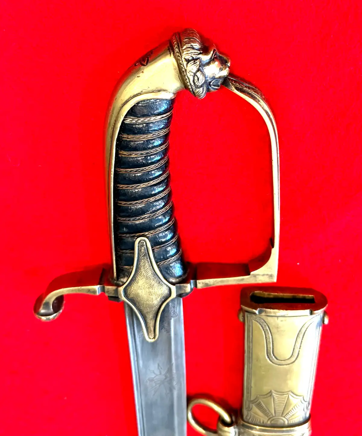 French Napoleonic Officer Sword Lion Pommel - View 12