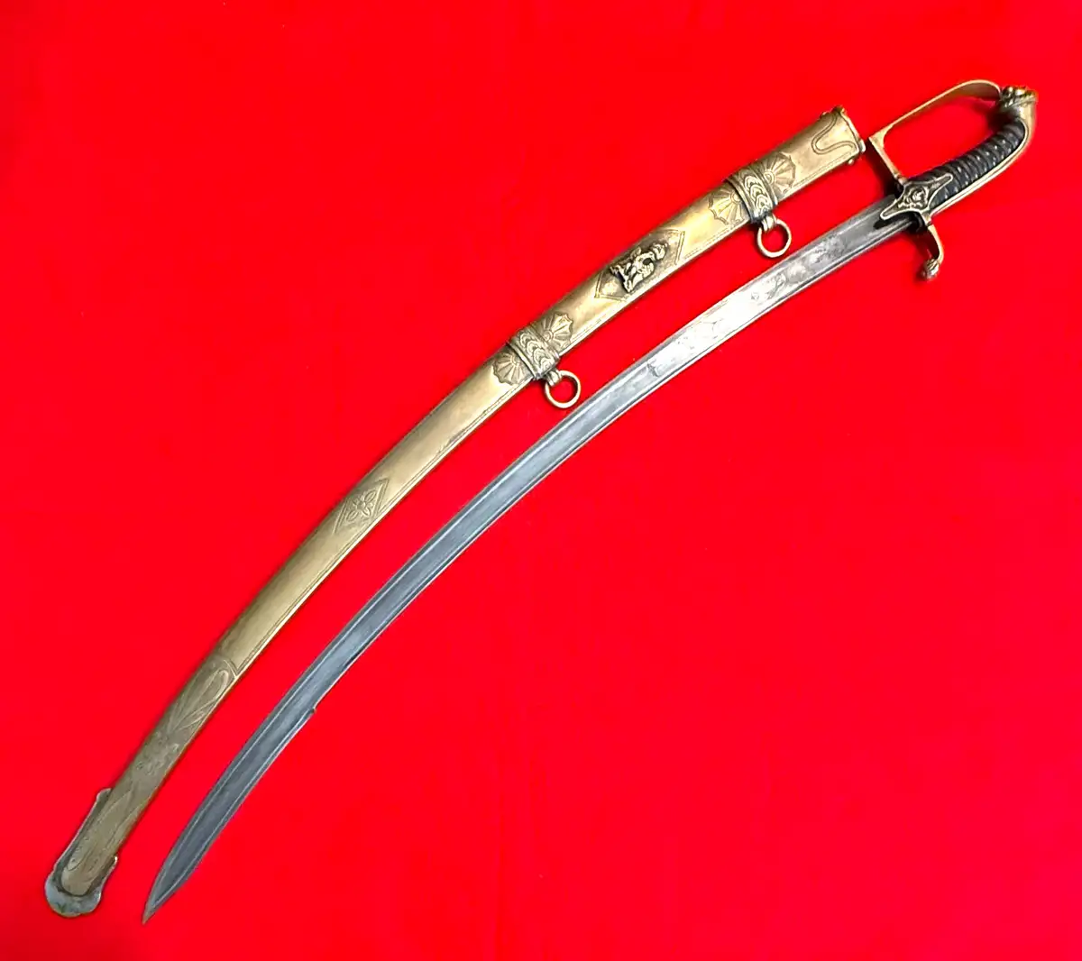 French Napoleonic Officer Sword Lion Pommel - View 3