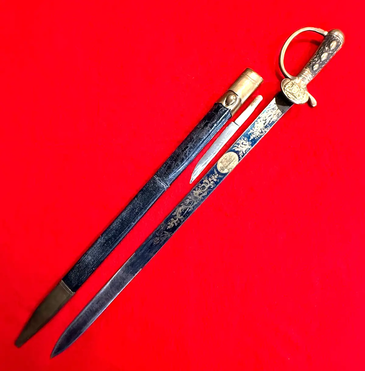 German 18th Century Hunting Sword With Knife - View 3