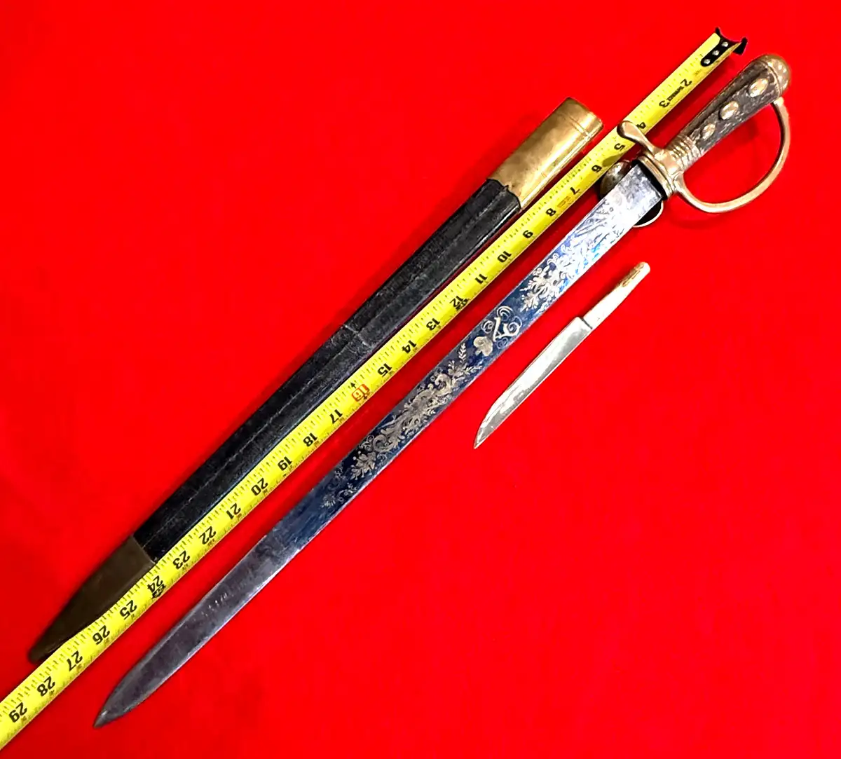 German 18th Century Hunting Sword With Knife - View 4