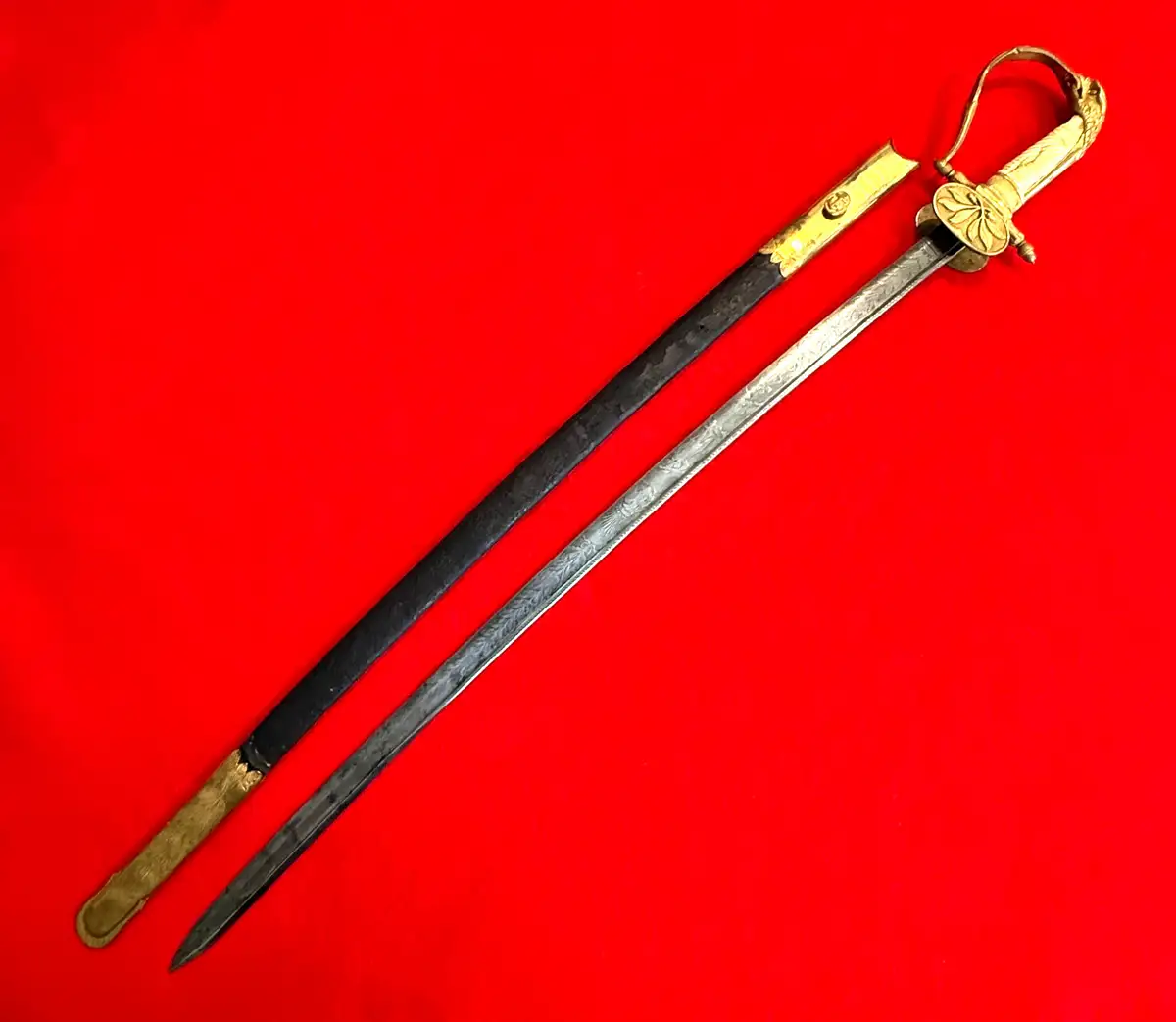 US M1841 Naval Officer Sword With Scabbard - View 4