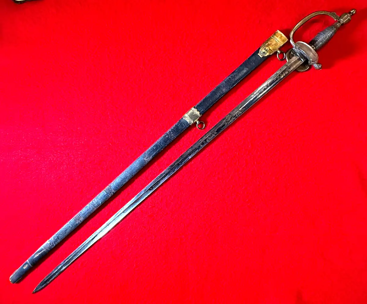British P1796 Blue and Gilt Officer's Sword - View 3