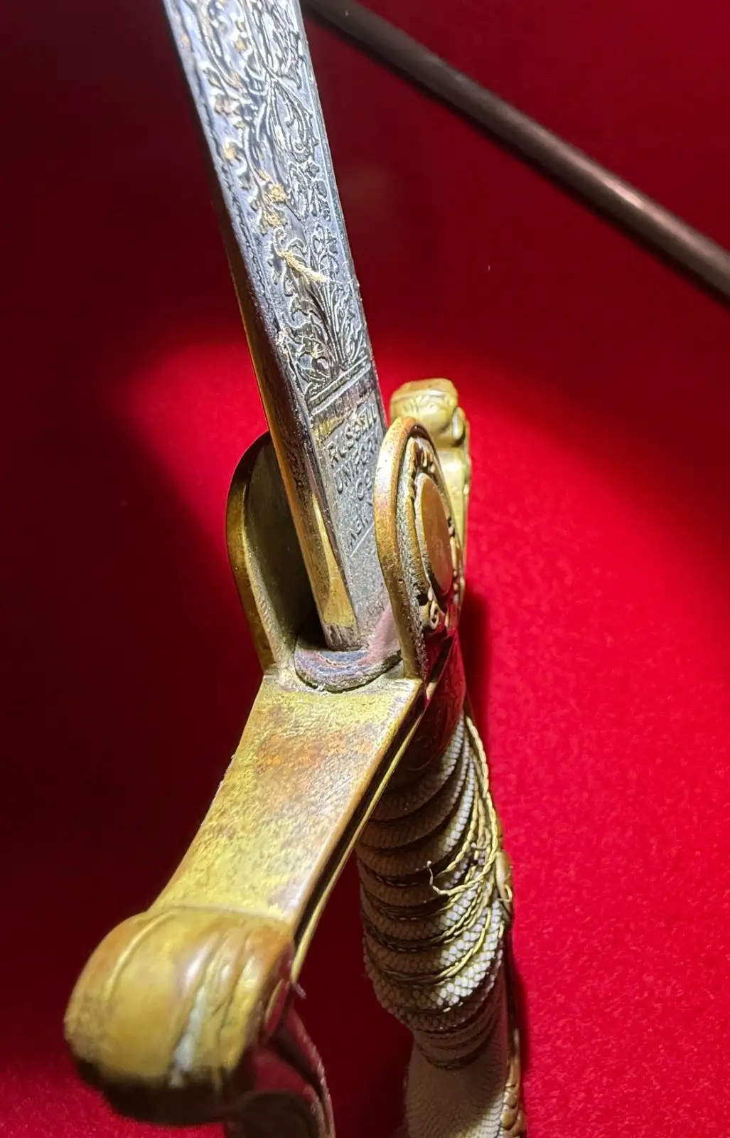 German Venezuelan Army Lion Head Officer Sword - View 12