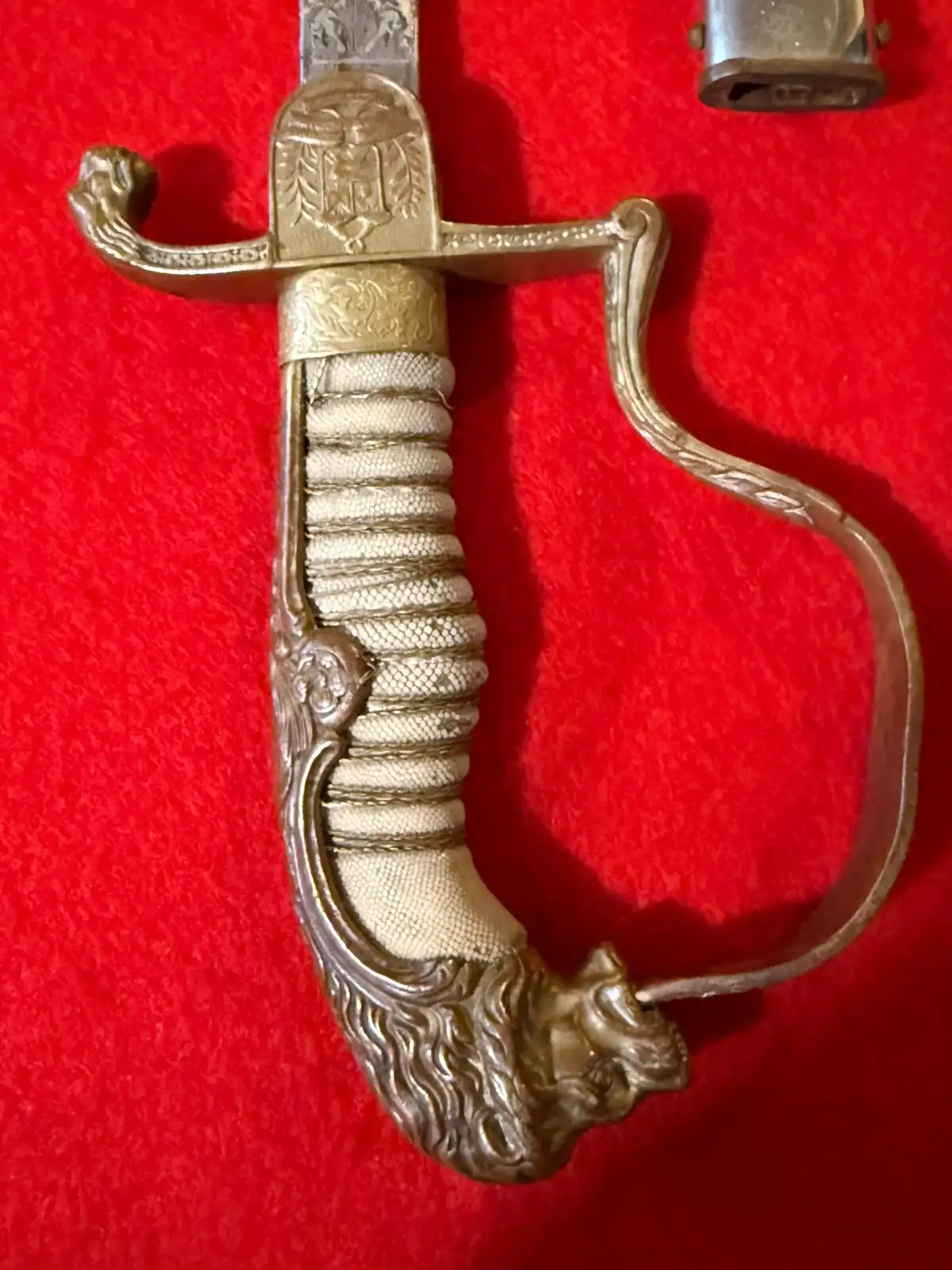 German Venezuelan Army Lion Head Officer Sword - View 16