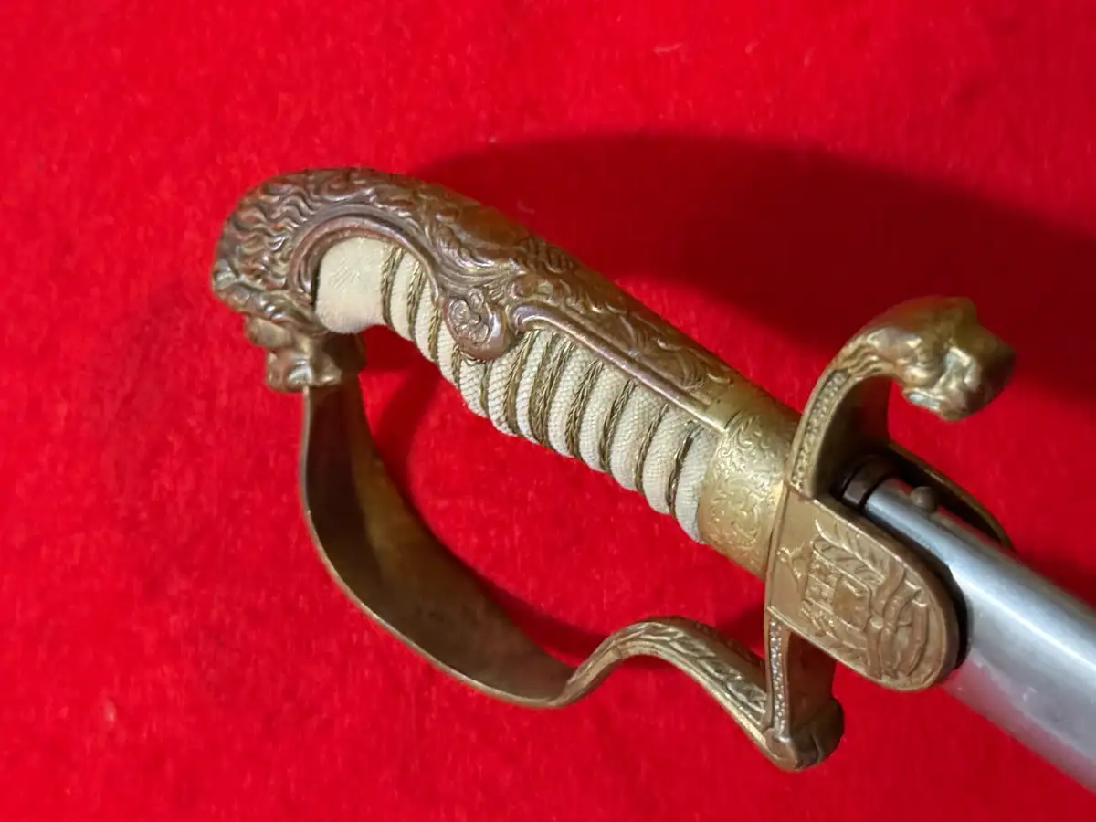 German Venezuelan Army Lion Head Officer Sword - View 21