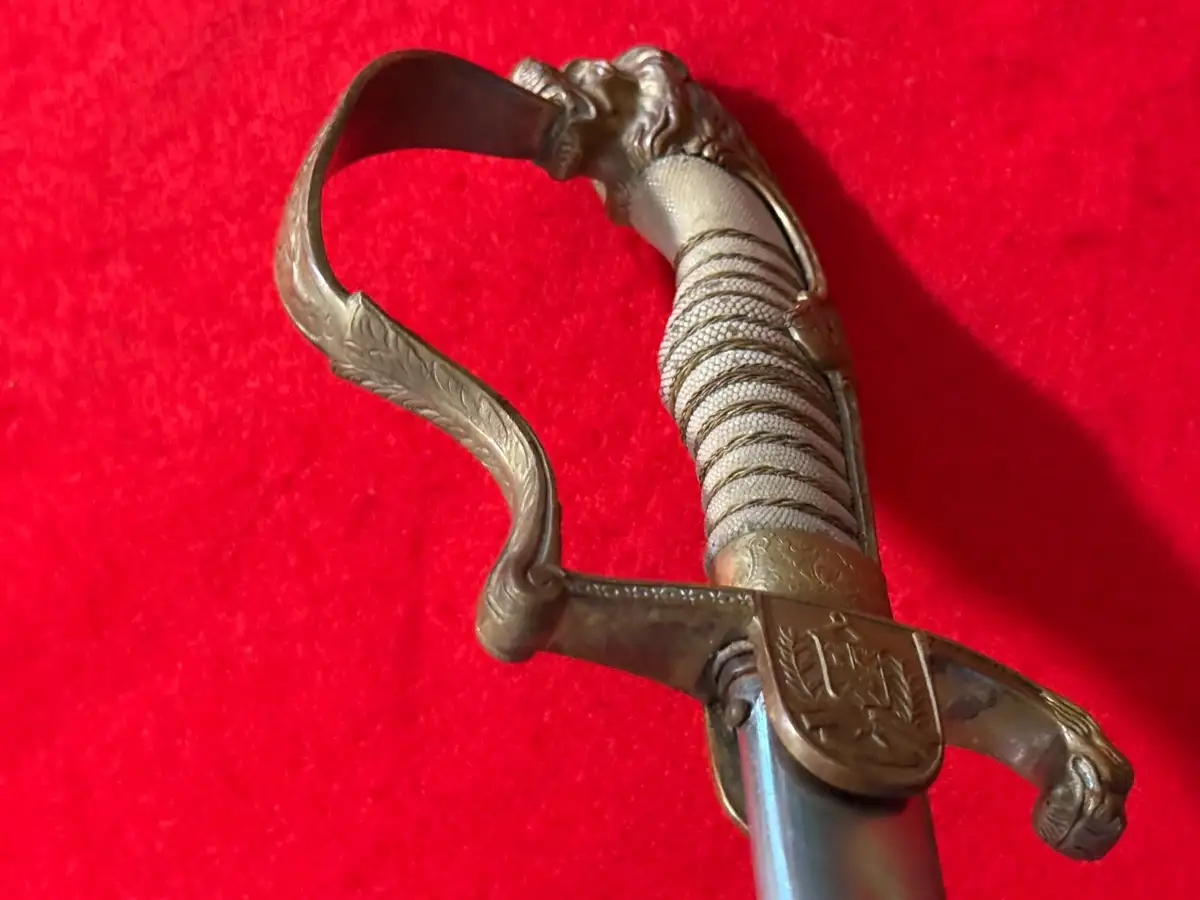 German Venezuelan Army Lion Head Officer Sword - View 22