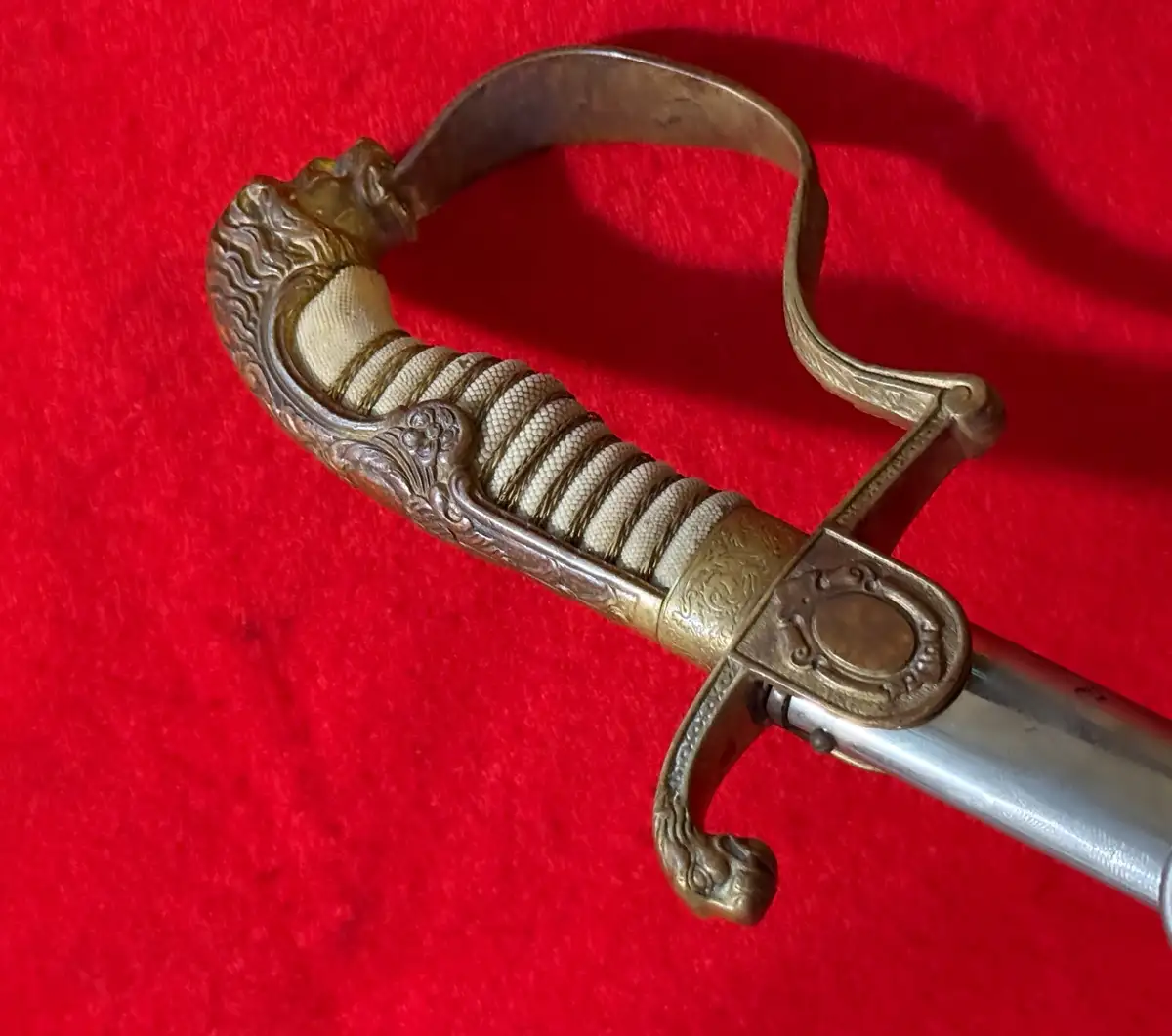German Venezuelan Army Lion Head Officer Sword - View 23