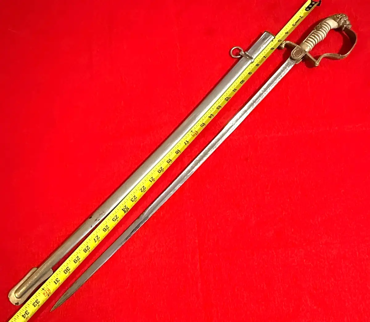 German Venezuelan Army Lion Head Officer Sword - View 3
