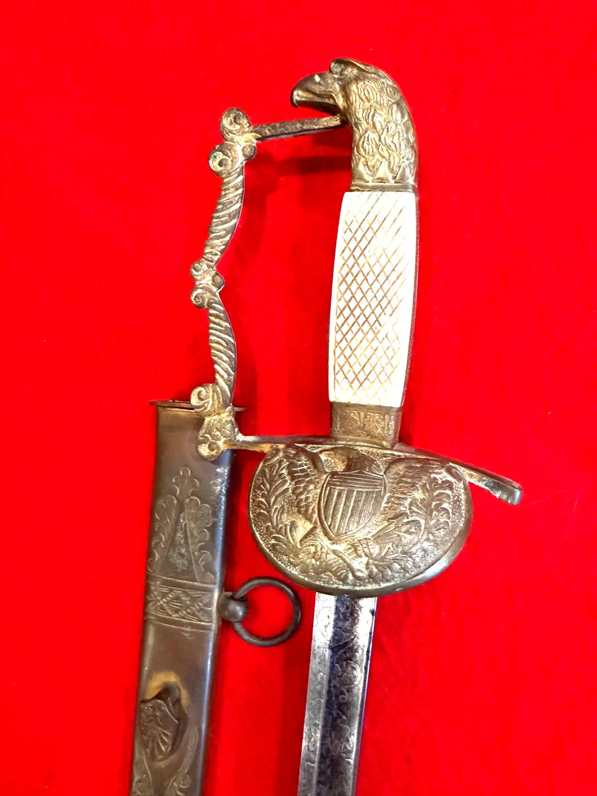 US Eagle Head Artillery Officer Sword - 5