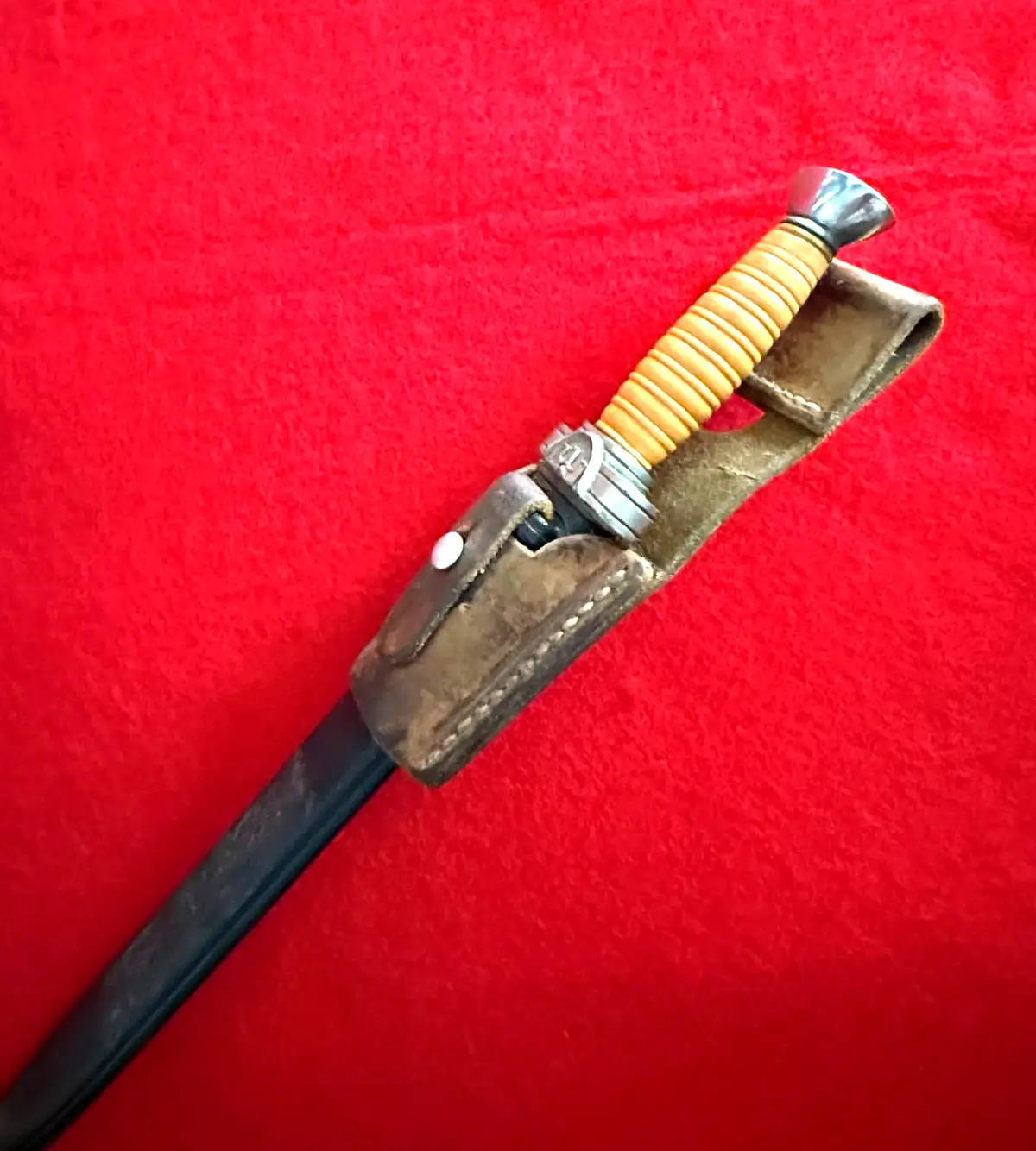 German WW2 Trench Knife with Scabbard - View 12