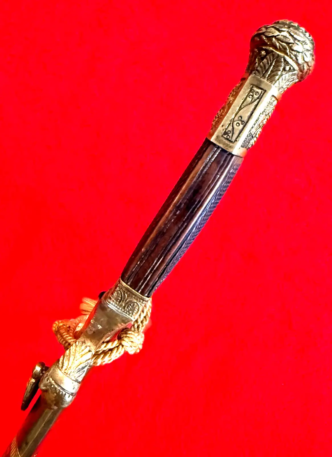 American Antique Rapier With Etched Blued Blade - 18