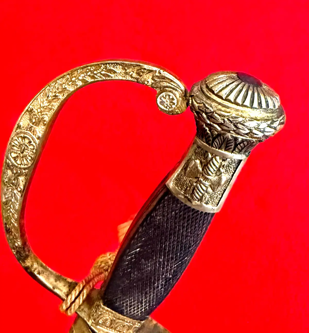 American Antique Rapier With Etched Blued Blade - 19