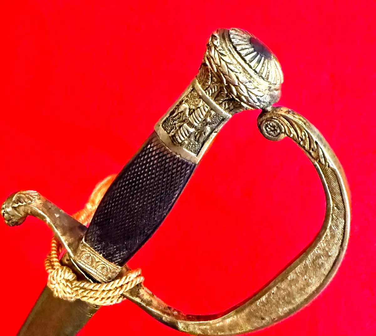 American Antique Rapier With Etched Blued Blade - 20