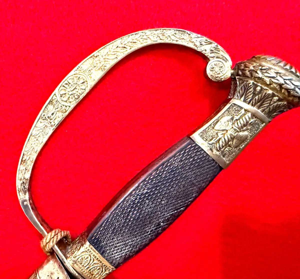 American Antique Rapier With Etched Blued Blade - 21