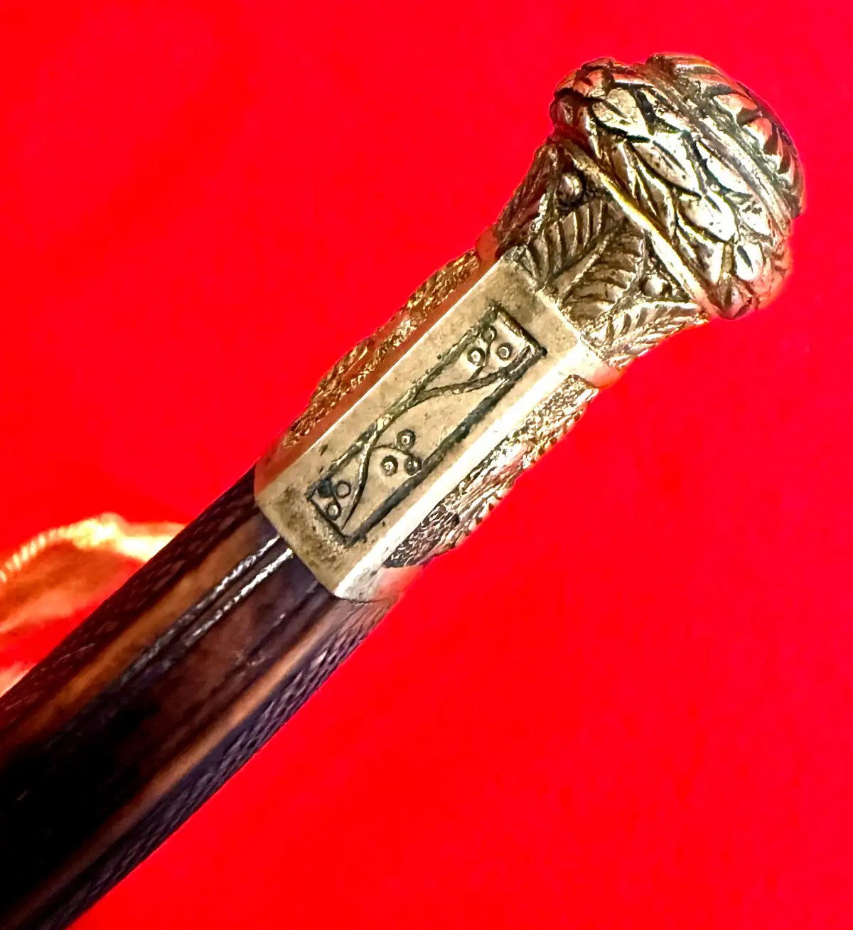 American Antique Rapier With Etched Blued Blade - 22