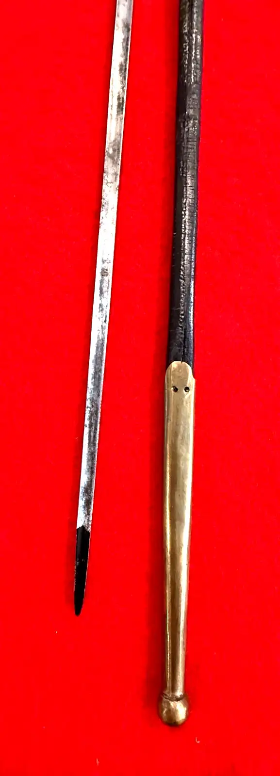 American Antique Rapier With Etched Blued Blade - 9