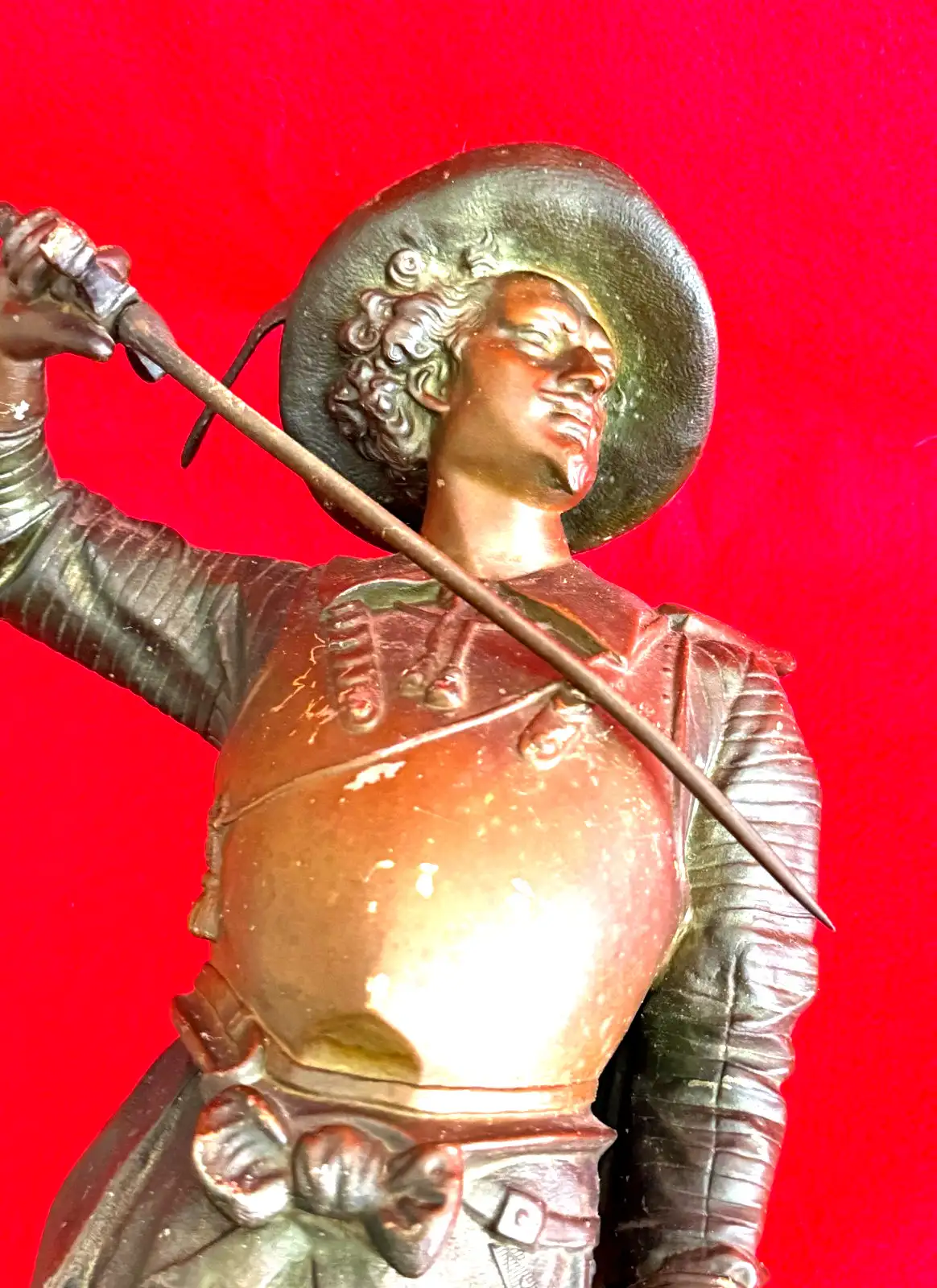 French Spelter Don Caesar Swordsman Statue - View 8