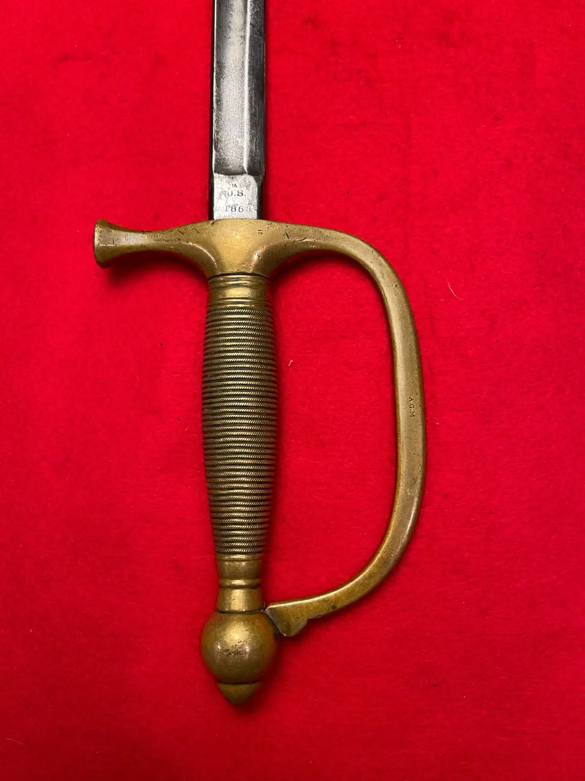 US Civil War Musician Sword Dated 1863 - View 12