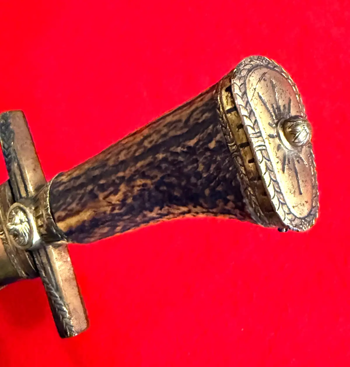 German Hunting Sword Set Blued and Gilt Blade - View 15
