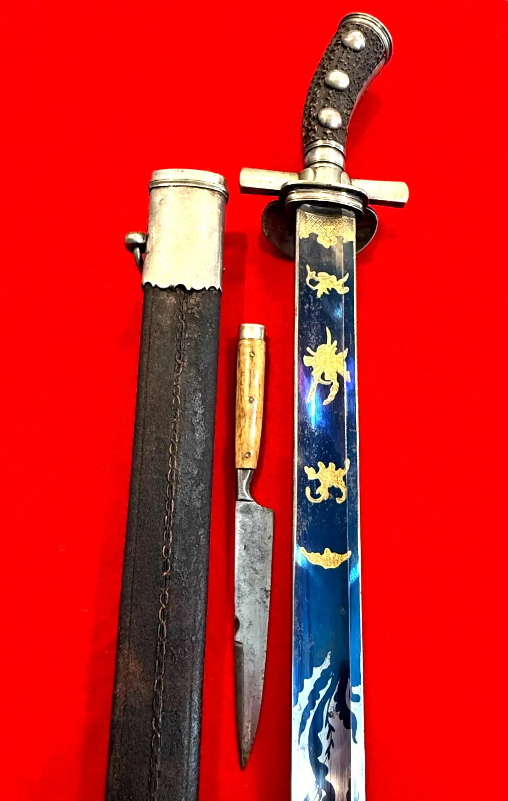 German 19th Century Hunting Sword and Knife - View 11