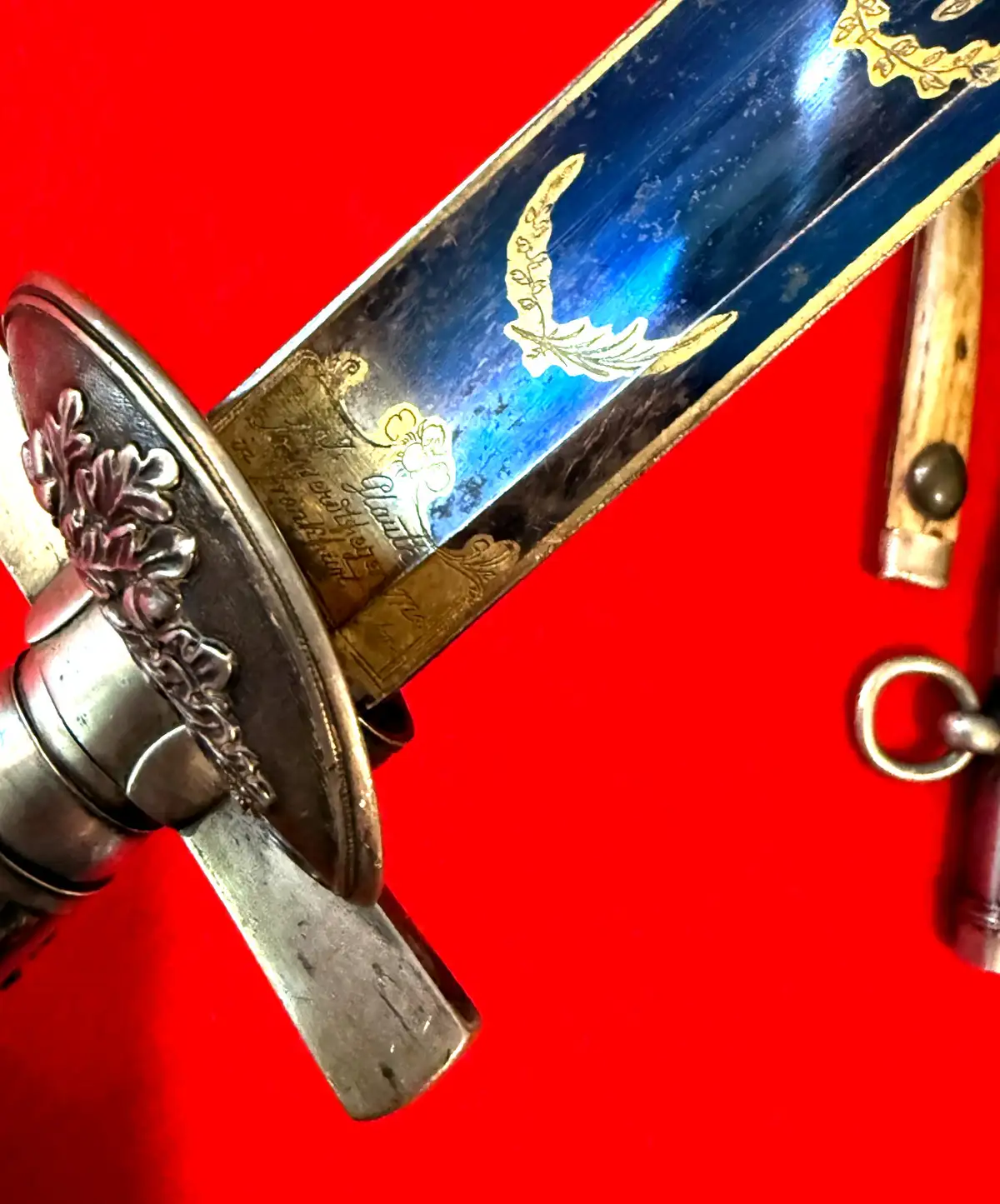 German 19th Century Hunting Sword and Knife - View 7