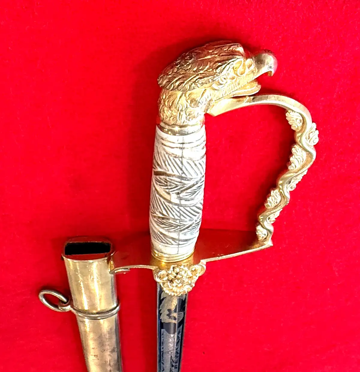 US Pre-Civil War Eagle Head Officer Sword - View 12