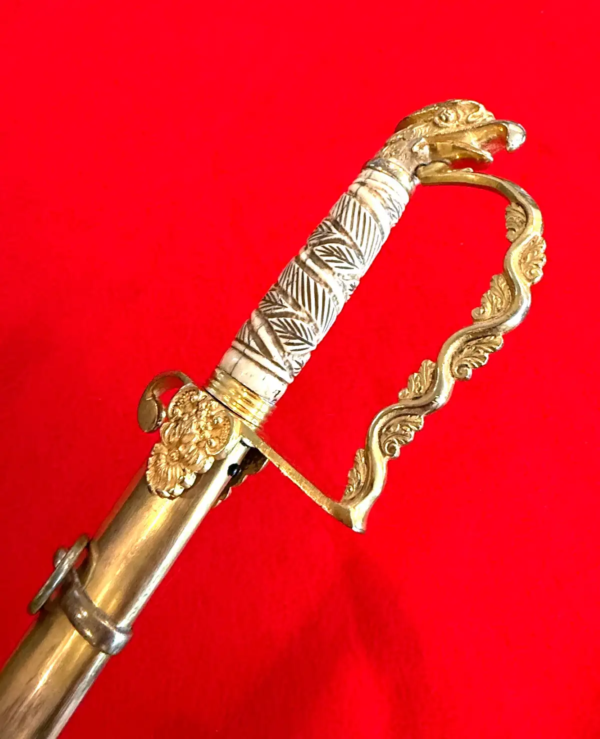 US Pre-Civil War Eagle Head Officer Sword - View 14