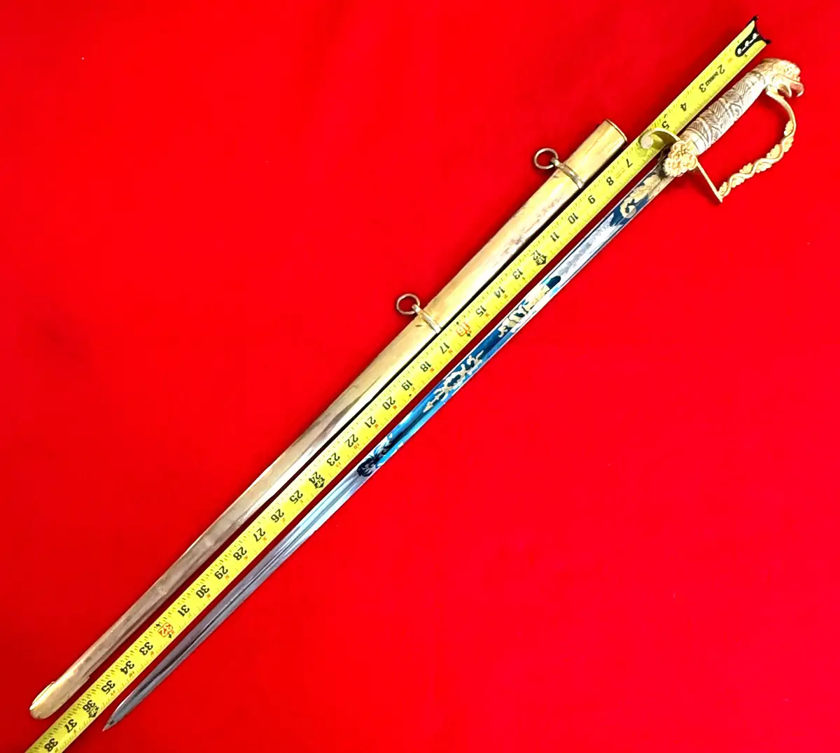 US Pre-Civil War Eagle Head Officer Sword - View 4